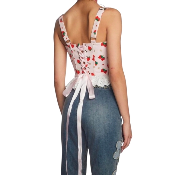 Dolls Kill x Strawberry Shortcake Meadow Greeting Corset Top New w/ Tags - Picture 3 of 4